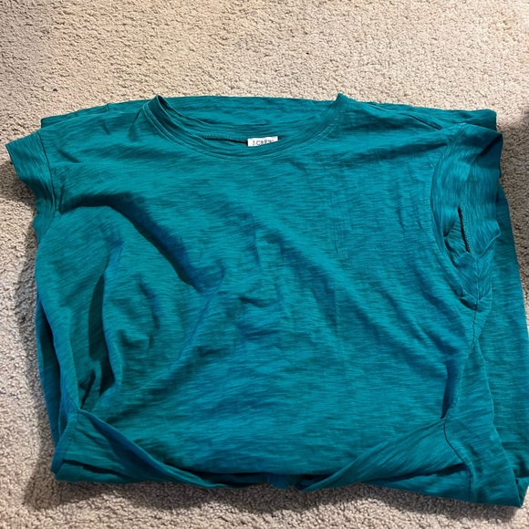 Blue Tshirt Dress with Tie - Picture 2 of 3